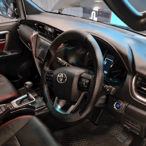 Black Carbon Steering Cover